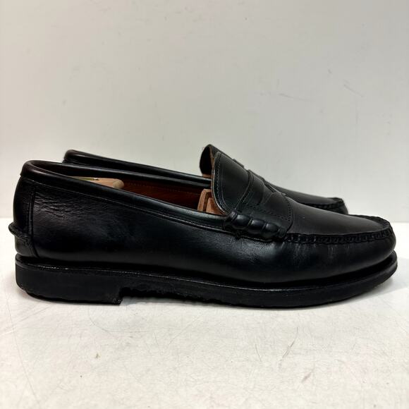 VERY GOOD Rancourt & Co. Beefroll Penny Loafers Black Made in Maine, USA 12 D - Picture 3 of 12